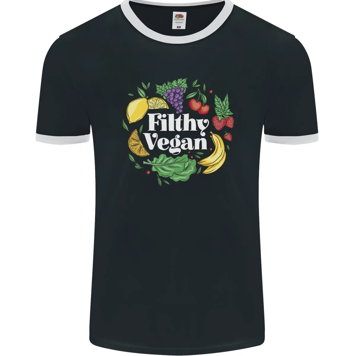 A Filthy Vegan Mens Ringer T-Shirt Mens Womens Tees Top FotL_viptrois.com
