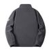 Men’s Fleece Jacket With Stand Collar - Thickened Polar Tech Fleece Coat, Windproof & Moisture-Wicking Outdoor Pullover (Dark Blue/Gray/Black)_viptrois.com