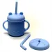 Straw Cup Baby Silicone Water Cup School Drinking Cup Drop Resistant High Temperature Children's Cup Fall Prevention Wat_viptrois.com