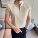 High End Men's Business Shirt Summer New Style Breathable Outdoor Thin Versatile Short Sleeved Collared Trendy Shirt_viptrois.com