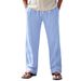 Men's Clothing Linen Breathable Wide Leg Pants For Men In Summer And Autumn Thin Loose Sports Loose Straight Casual Trousers For Men_viptrois.com