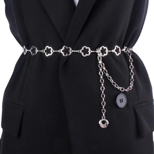 Hollow Waist For Women Fashion Versatile Decorative Suit Dress Small Flower New High-end Chain Niche Accessory_viptrois.com