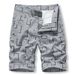 Men's Clothing Trend All Match Washed Cotton Striped Casual Overalls Five Point Sports Pants_viptrois.com