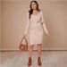 Maternity Dress European And American V Neck Long Sleeved Knitted Cross Border Foreign Trade Fashion Tight Short V Neck Maternity Dress_viptrois.com