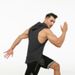 Pure Cross-Border Men's Fitness Sports Stretchy Hooded Sleeveless Round Hem Sweatshirt One-Piece Dropshipping_viptrois.com