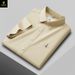 Paisenlong 2025 Summer New Collection 100% Cotton Embroidered Collar Striped Short Sleeved Men's Shirt 93A_viptrois.com