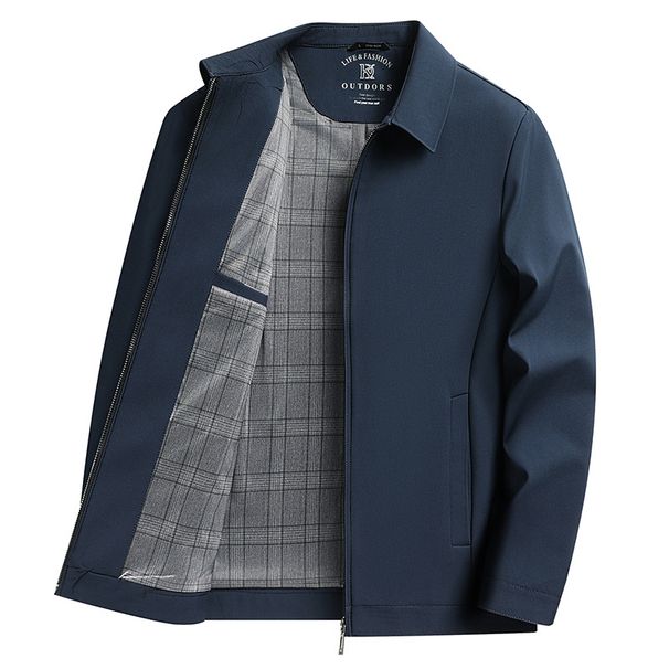 CT High-Quality Jacket Spring New Style Middle-Aged And Elderly Leaders Light Business Turn-Down Collar Coat Dad Men's_viptrois.com