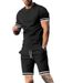 Men's Summer 2-Piece Set Casual Short Sleeve Tee And Shorts Athletic Comfort Outfit_viptrois.com