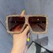 Cross Lens Fashion Square Diamond Studded Sunglasses For Women Internet Celebrity Street Shooting Catwalk Party Sunglasses Anti Ultraviolet_viptrois.com