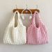 Women's Handle Bags Folding Bubble Bag Girl Shoulder Carrying Lunch Bag Tide Large Capacity Clouds Underarm Tote Bag_viptrois.com