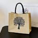 Beach Bag Large Capacity Linen Bag Women's Linen Carrying Mommy Bag Student Class Shoulder Tote Bag_viptrois.com