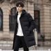 Men's Clothing Down Jacket Men's Medium And Long Thickened Enlarged Slim Fit Fashionable Dad's Outfit Middle Aged Grandfather Down Jacket_viptrois.com