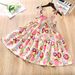 Girls Skirt Summer New Korean Style Fashionable Pleated Dress For Middle And Large Children Princess Floral Suspender Skirt_viptrois.com