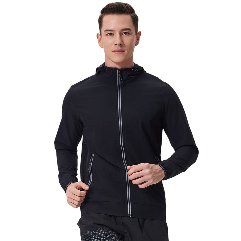 Men's Lightweight Running Jacket – Breathable Long Sleeve Hoodie For Jogging & Gym (M-4XL) – Moisture-Wicking Athletic Top For Outdoor Training_viptrois.com