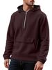 Monochrome Man- European And American Fashion Hoodie With Patch Pockets, Half-Zip, Thickened, Loose-Fit_viptrois.com