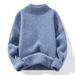 "Men's Half High Neck Sweater – Thick Knit Pullover For Autumn & Winter, Plus Size Options (M-XXXL)"_viptrois.com