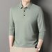 Nordmann Middle-aged Men's Spring And Autumn Long Sleeve T-shirt Polo Business Casual Turn-down Collar Dad's Solid Color_viptrois.com