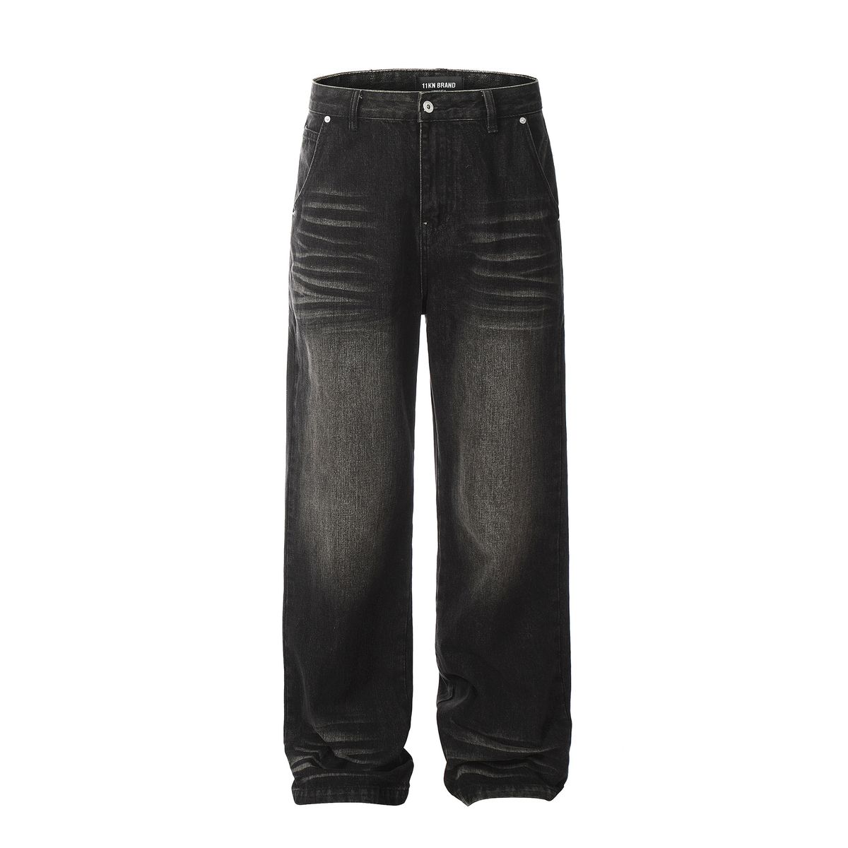 Men's Clothing Washed Retro Straight Old Loose Ins Wide Leg Pants Trendy Jeans_viptrois.com