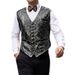 Men's Slim Fit Suede Vest – Retro Single-Breasted V-Neck For Autumn & Winter Styling_viptrois.com