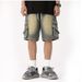 Men's Clothing Denim Shorts Personality Lanyard Loose Casual Loose Large Size Wide Leg Pants_viptrois.com