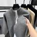 Men's Solid Color Knit Cardigan With Thick Fleece Lining, Winter Warm Zip-Up Stand Collar Sweater, Casual Pullover For Outdoor & Daily Wear_viptrois.com