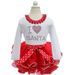 Children's Christmas Santa Lace Princess dress Long sleeve bow children's dress_viptrois.com