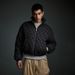 Men's Short Puffer Jacket – Winter Plaid Quilted Coat, Stand Collar Loose Fit Polyester Warm Outerwear (M-XXL, Black-Grey Check)_viptrois.com