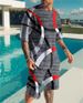 Men's T-shirt Sports Style Digital Printing DIY Workwear Set 3D Short Sleeve_viptrois.com