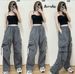 Men's Clothing Dopamine Infused Sexy Cargo Pants, Women's Summer New Style, Versatile Loose Fit, Hip Hop Design, Niche Wide Leg Trousers_viptrois.com