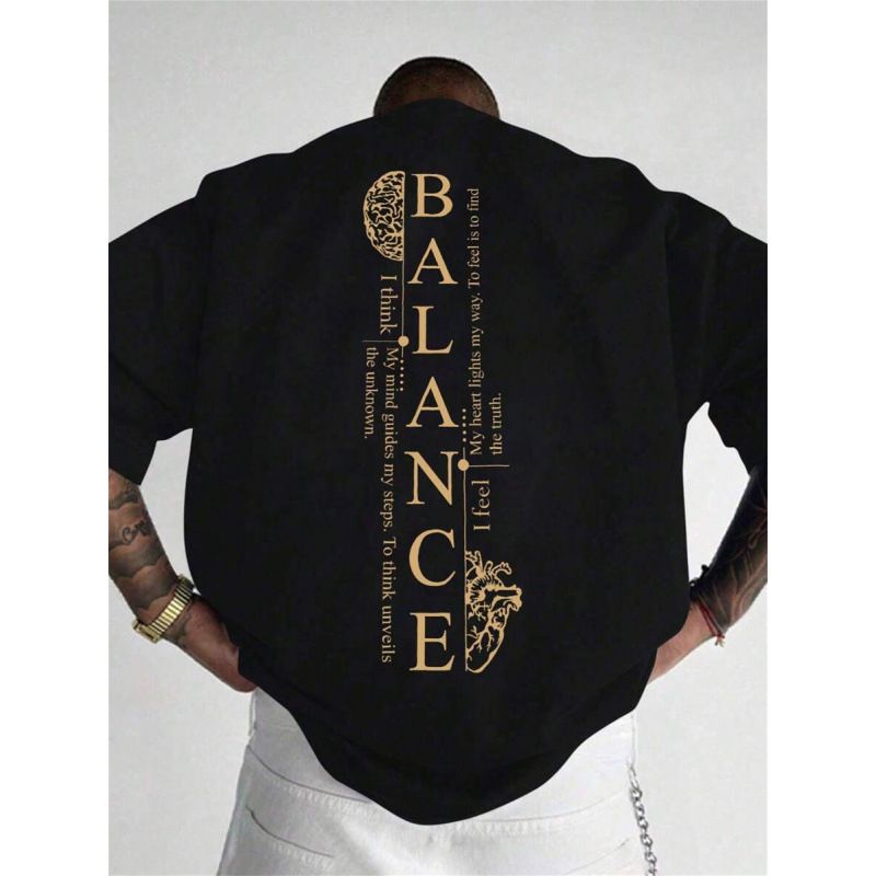 Men's Fashionable Printed Loose Short Sleeve T-Shirt, European Size_viptrois.com
