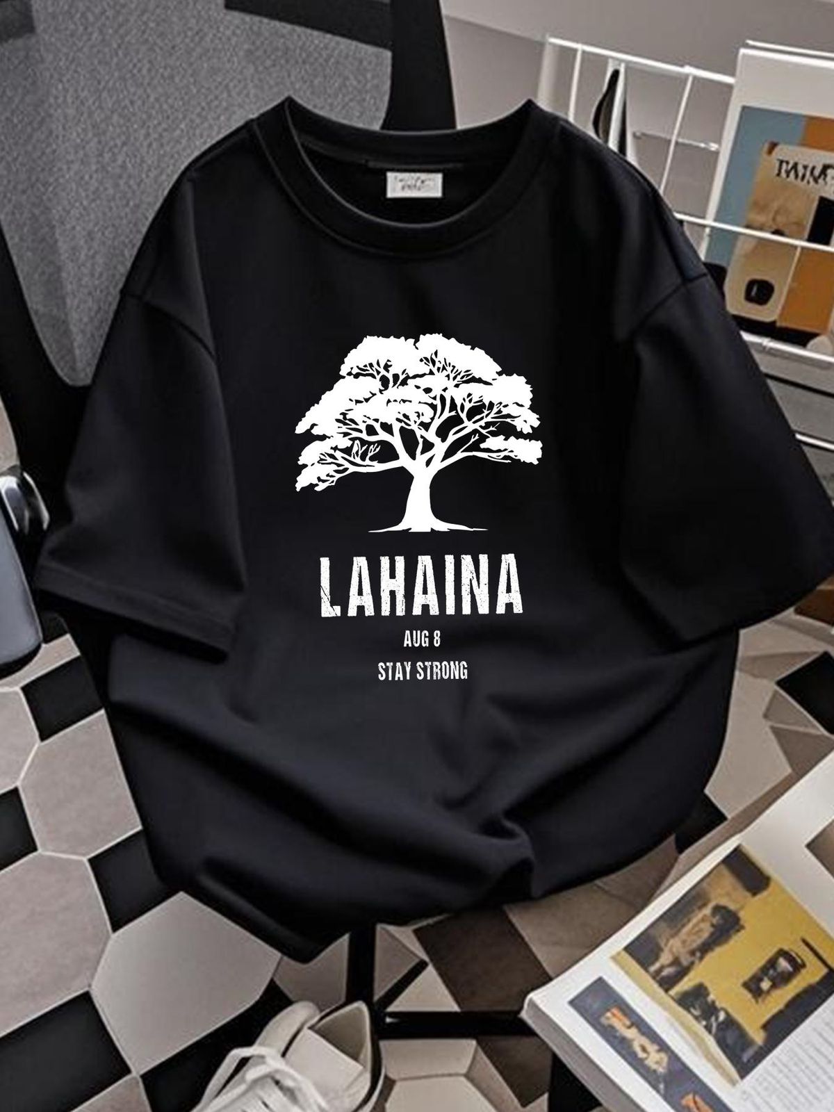 Maui Hawaii Strong Maui Wildfire Lahaina Survivor Premium T-Shirt Graphic Top For Everyday Wear Versatile Soft Breathable Stretched Slightly_viptrois.com