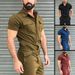 2024 new men's cargo romper casual romper suit Europe and the United States belted romper_viptrois.com