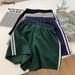 2025 4-farben Shorts Frauen Sommer Patchwork Kordelzug Hohe Taille Unisex Atmungsaktive Design Harajuku Alle-spiel Klassische Шорты Ж Diego_viptrois.com