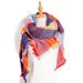 Unisex Women's shawl with woolen tricorn plaid scarf_viptrois.com