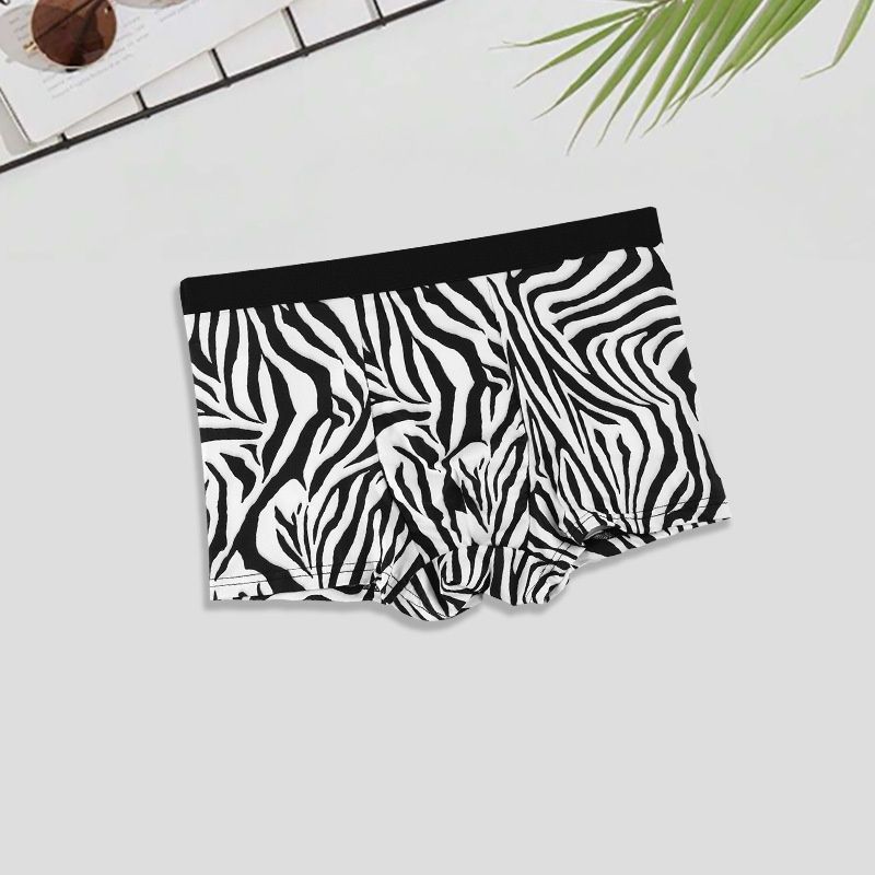 Pulse Xiyin Cross-Border Printed Personality Trendy Animal Ice Silk Breathable Antibacterial Men's Underwear_viptrois.com