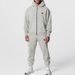 Men's Clothing autumn and winter men's love thick plate printing long sleeved trousers hooded sports leisure fleece warm and comfortable set_viptrois.com
