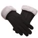 Women's Gloves Suede Women's Gloves Autumn And Winter Warm Fashion Cute Korean Style Touch Screen Plus Velvet Thick Cycling_viptrois.com