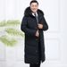 Men's Clothing Long Over Knee Dad Down Jacket Men's Plush And Thickened Business Casual Fur Collar Coat Winter_viptrois.com
