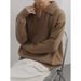 Men's Clothes Light Wind Polo Neck Sweater Men's Retro Trend Brand Loose Warm Lapel Sweater Top_viptrois.com