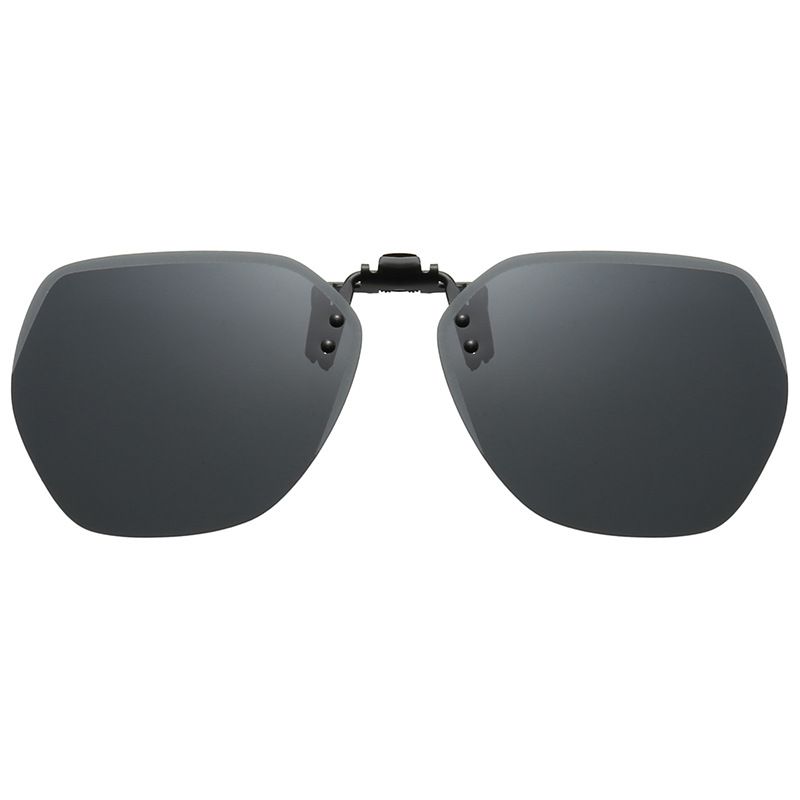 New Polygonal Polarizing Clips Sunglasses Clips Men's And Women's Day And Night Myopia Sunglasses Color-changing Glasses_viptrois.com