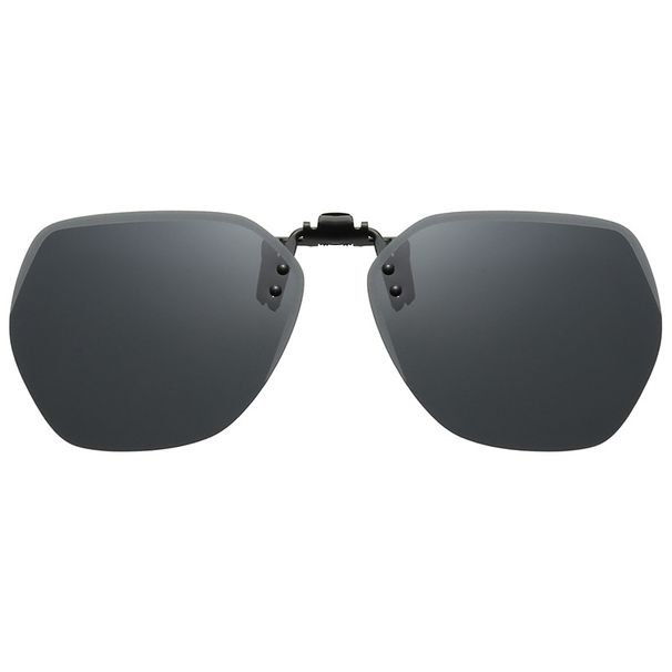 New Polygonal Polarizing Clips Sunglasses Clips Men's And Women's Day And Night Myopia Sunglasses Color-changing Glasses_viptrois.com