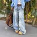 Men's Clothing American High Street Printed Jeans Men And Women's New Style Washed Wide Leg Overalls Casual Straight Long Pants_viptrois.com