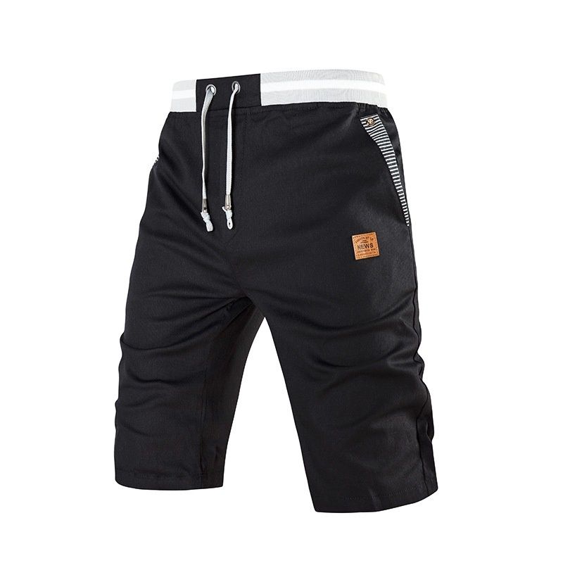 Pulse Cross-Border Summer Men's Cotton Casual Five-Point Youth Thin Trendy Mid-Length Large Beach Shorts European Size_viptrois.com