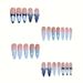 Flower Burst & Diamond Broken Almond False Nails - Medium Size High-End Nail Art (European & American Style)_viptrois.com