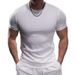 Men's Clothing New Summer Men's Short Sleeved Fitness Training Ribbed Vertical Round Neck Hollow Mesh Comfortable Solid Color Bottoming Shirt T Shirt_viptrois.com