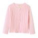 Pure Cotton Hollow Infant Long Sleeved Sweater Jacket For Small And Medium Sized Children Summer Thin Sun Proof Knitted Cardigan For Girls_viptrois.com