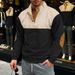 Cross-border American Spring And Autumn Outdoor Men's Loose Ami Click Corduroy Henry Contrasting Commuter Sweatshirt_viptrois.com
