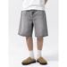 Men's Denim Shorts Style Summer Simple Straight Leg Loose Versatile Casual Washed Pants_viptrois.com