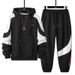 Men's Clothing Summer Ice Silk Leisure Suit Men's Long Sleeved Sweater Sportswear Trendy Fashion Two Piece Suit_viptrois.com