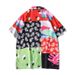 Men's Clothing Retro Printed Shirt Hot Selling Hip Hop Trendy Brand Men's Trendy Loose Hawaiian Short Sleeved Floral Shirt Jacket Men_viptrois.com